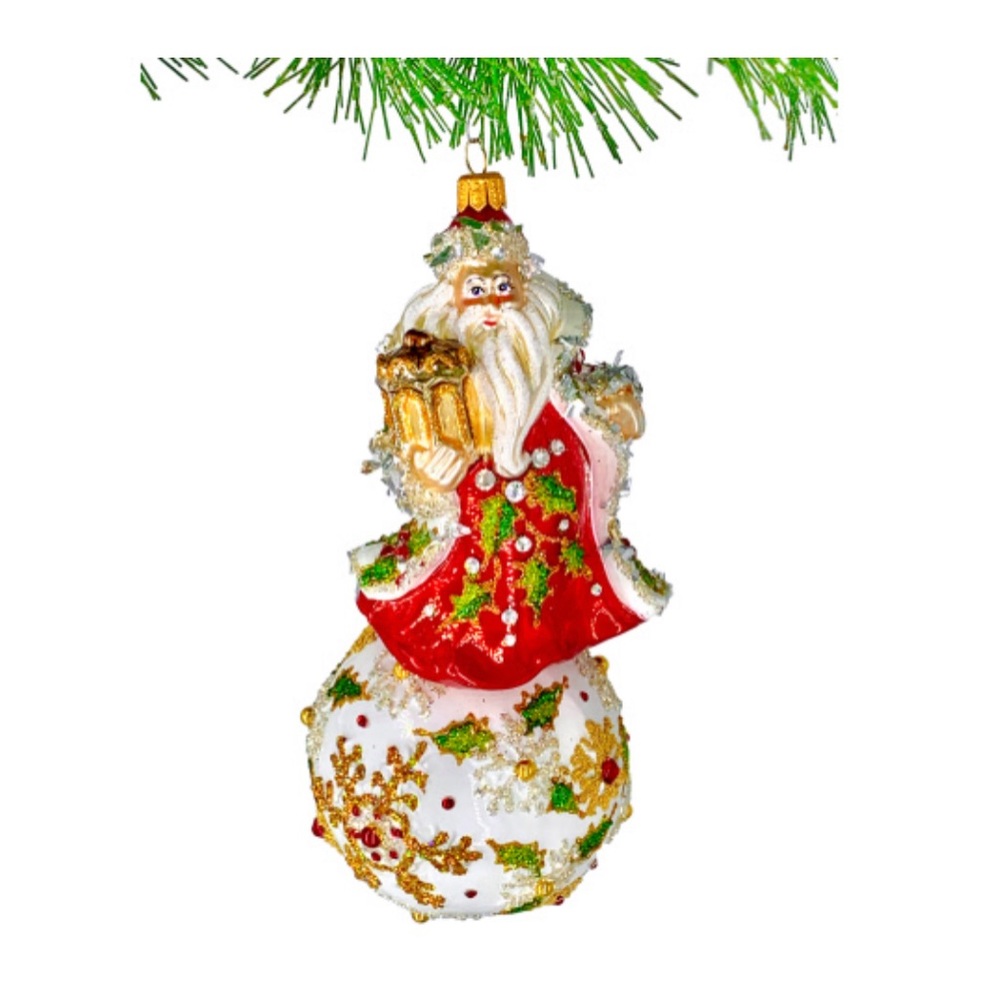 Heartfully Yours Ornament - Longchamp Santa By Christopher Radko 2022 Br… - Picture 2 of 4